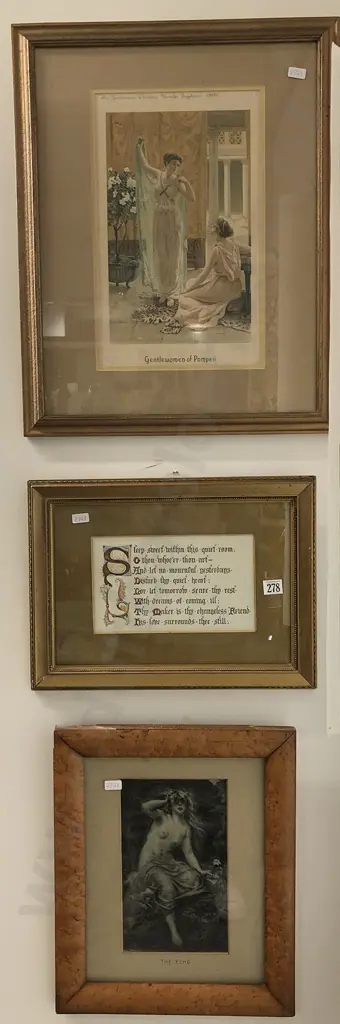 Three Framed Vintage Prints Image 1++