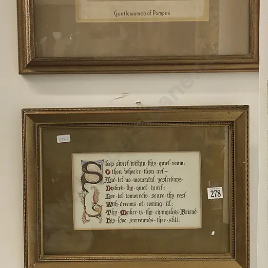 Three Framed Vintage Prints
