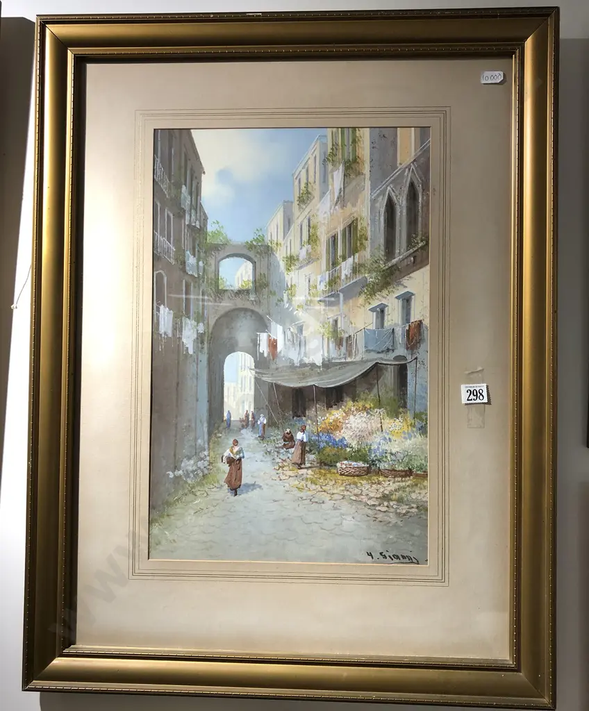 Gianni Gouache of European Cobbled Streets Image 1++