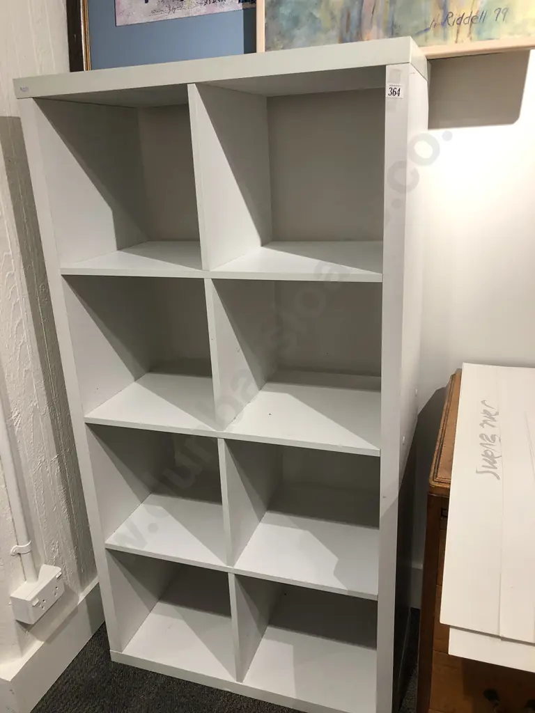 Modern White Shelving Unit Image 1++