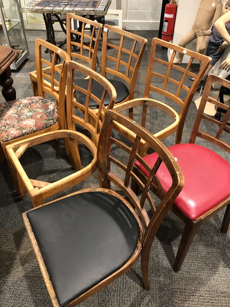 Seven Thonet Dining Chairs (a/f need work) Image 1++
