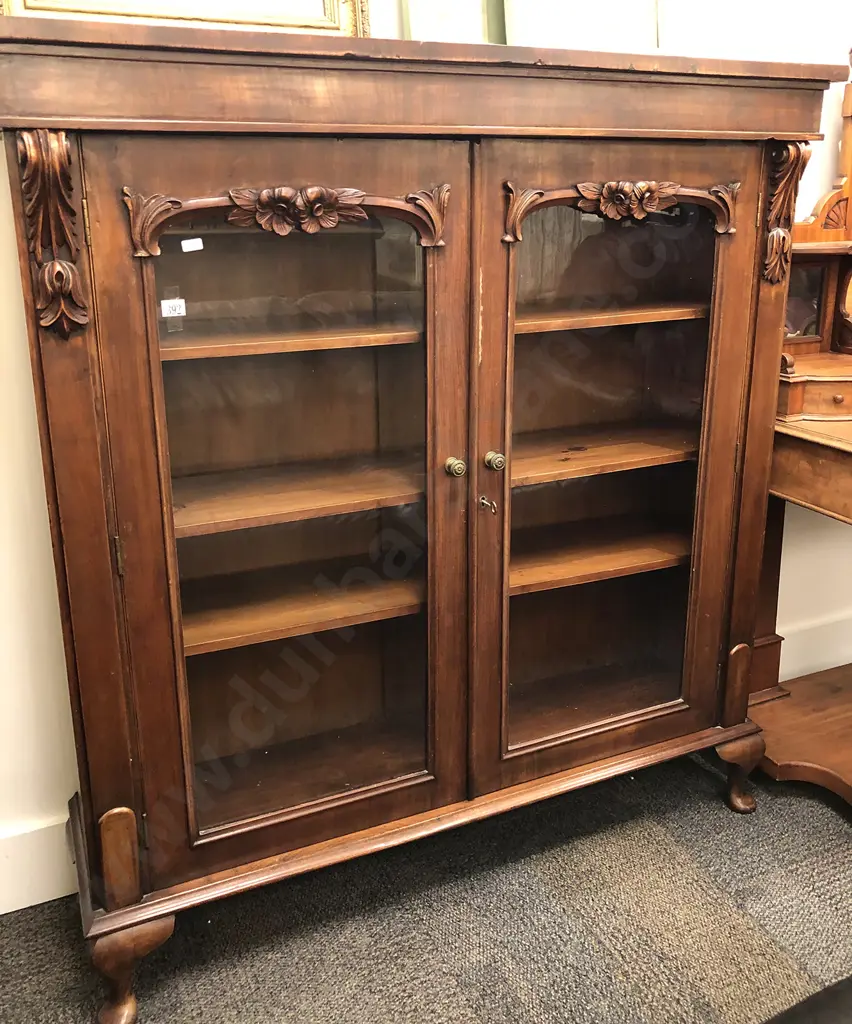Victorian Glazed Door Bookcase Image 1++