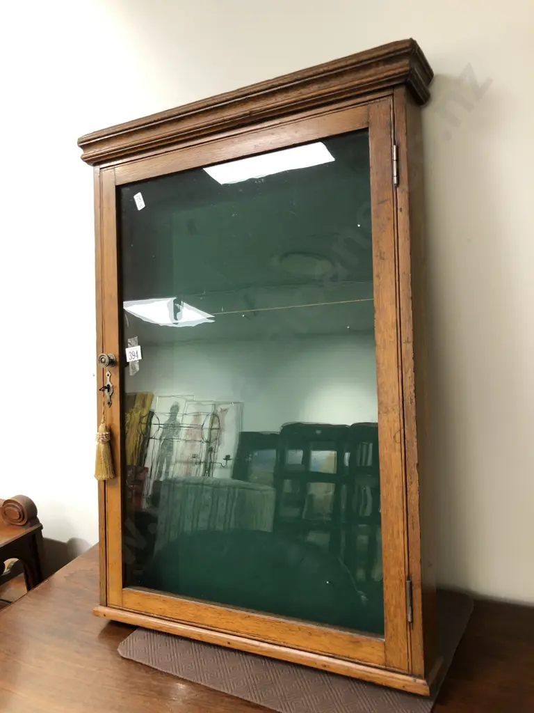 Oak Glazed Display Cabinet Image 1++