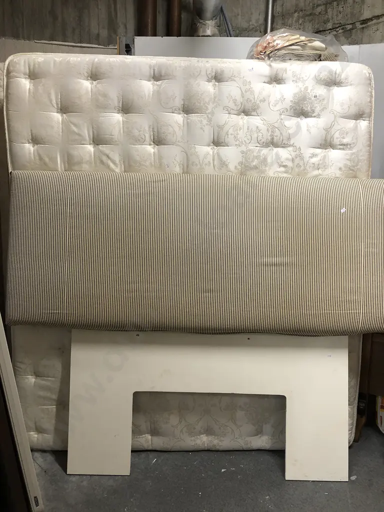 Split Base King Size Bed with Padded Headboard and Valance 197 x 181cm Image 1++