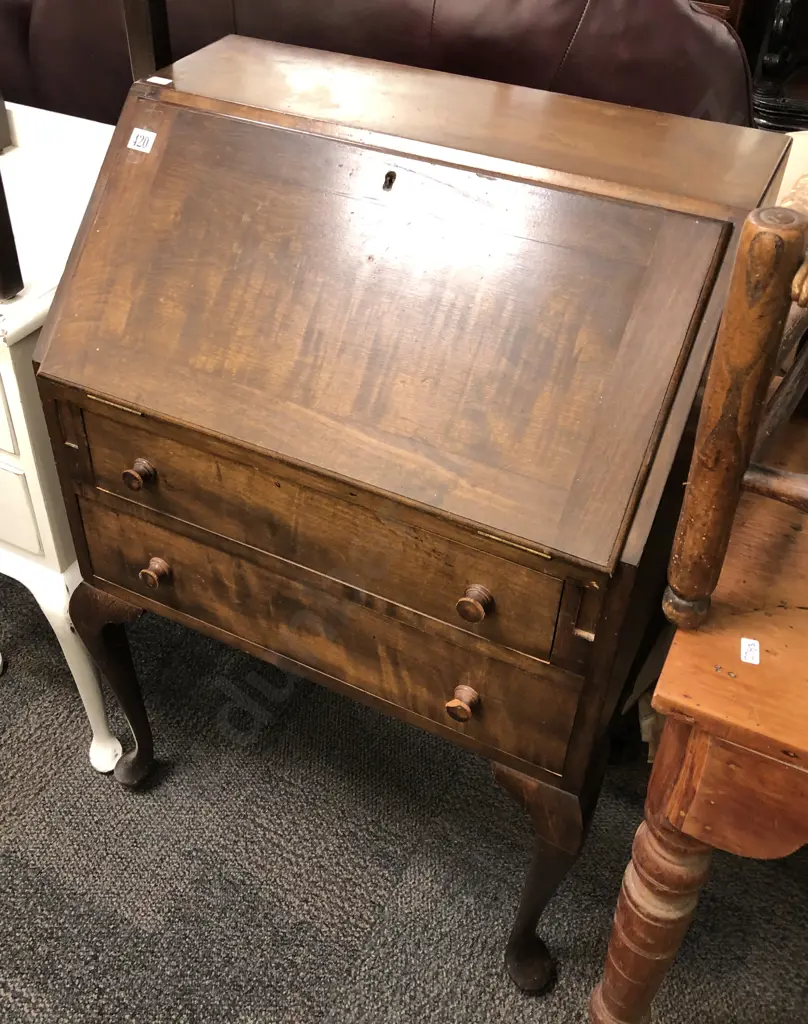 Bureau and Rush Seated Side Chair (a/f) Image 1++