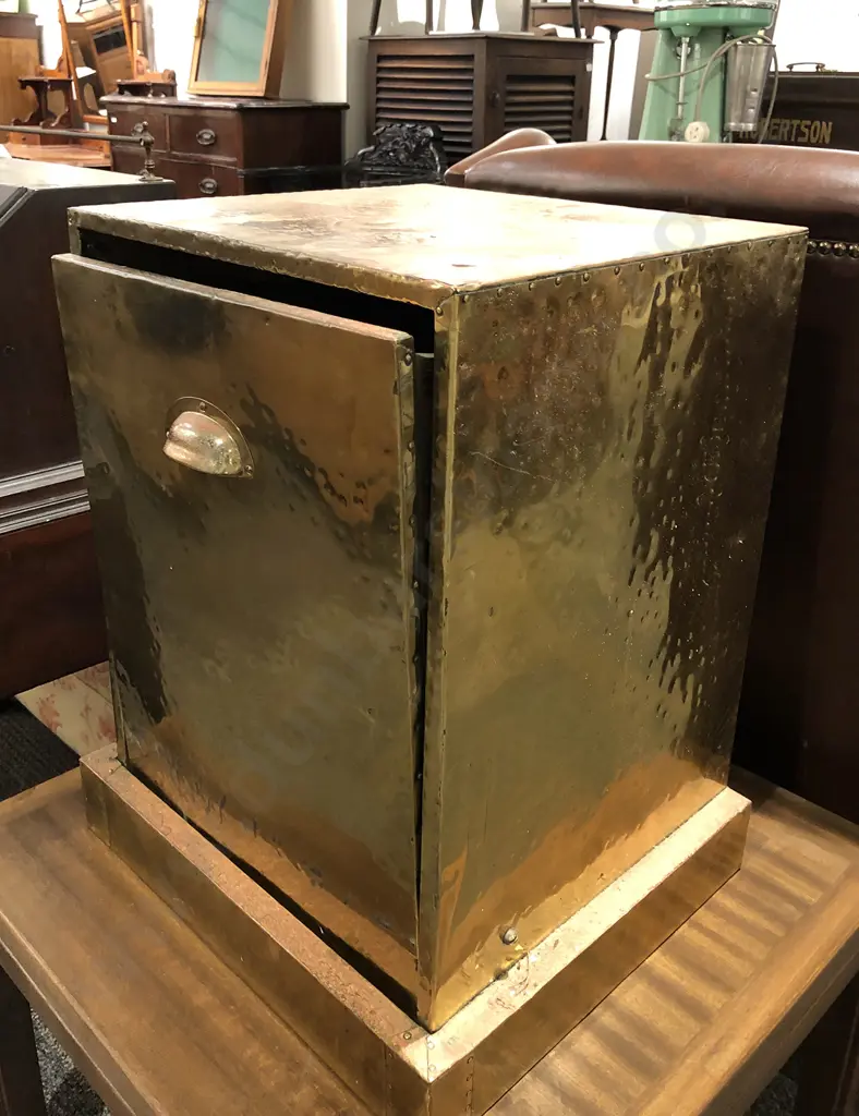 Copper Coal Bin and Coffee Table Image 1++