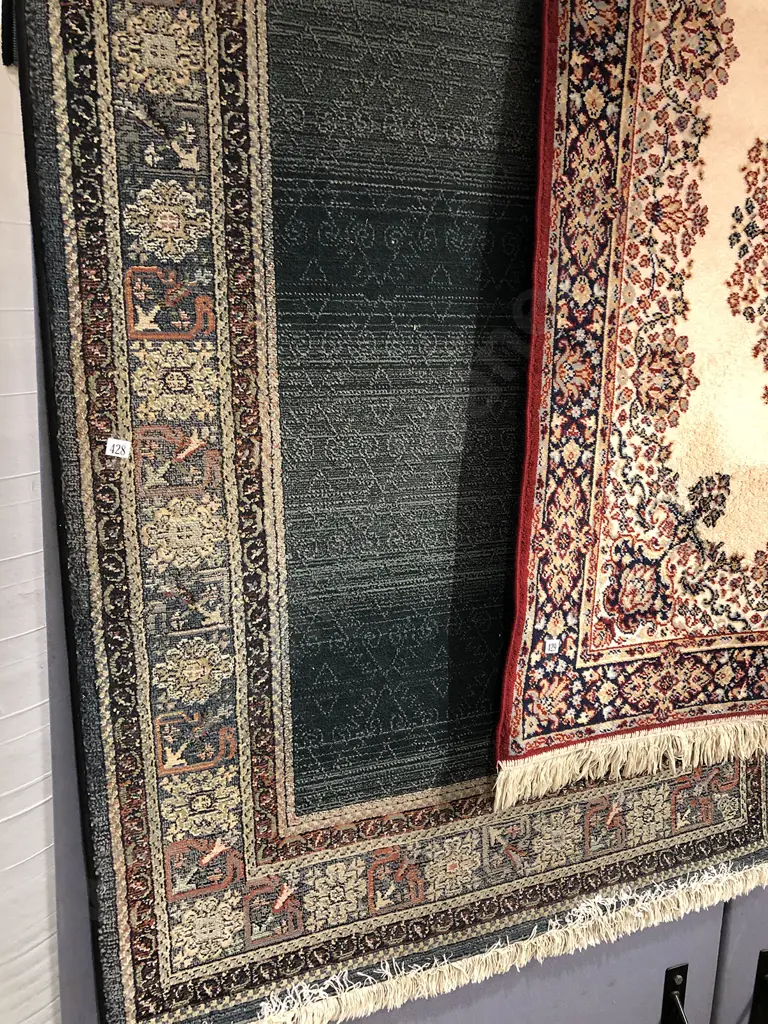 Modern Rug Blue Pink and Cream Tones 175 x 122cm Image 1++