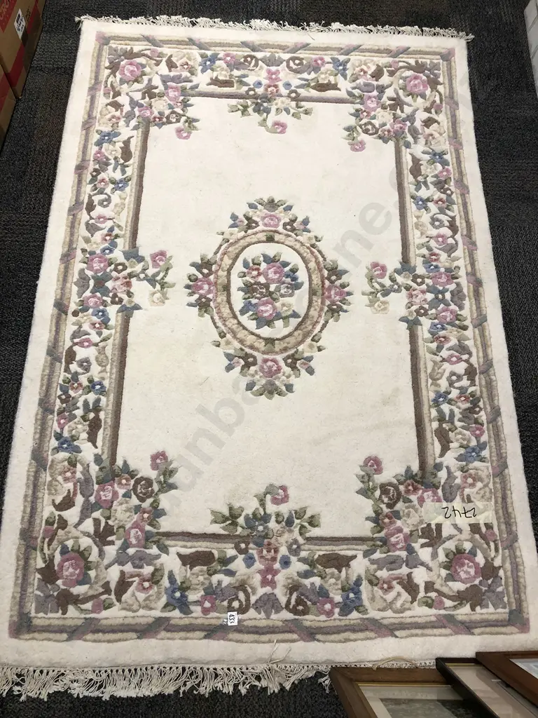 Chinese Floral Floor Rug 181 x 123cm Image 1++