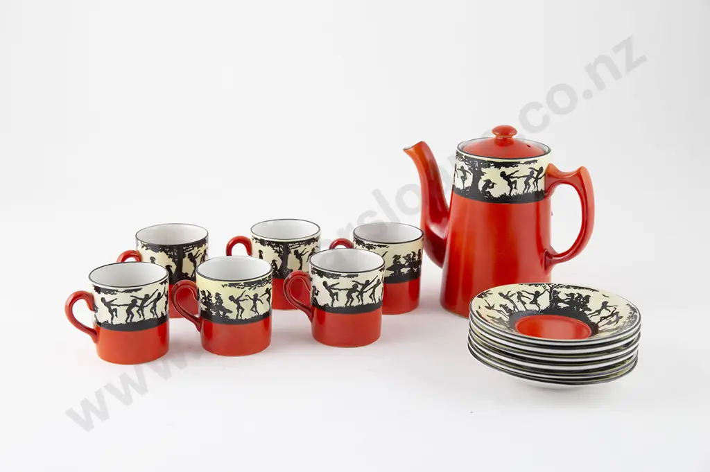 Newport Pottery Peter Pan Pattern Coffee Set Image 1++