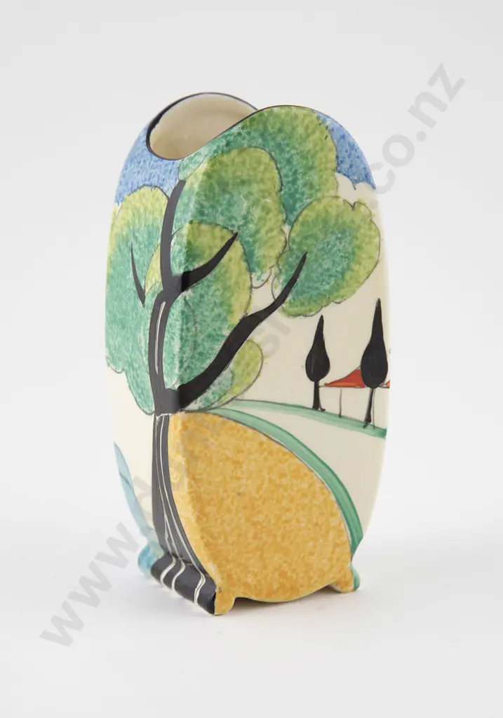 Rare Clarice Cliff Bizarre Ware May Avenue Vase Image 1++