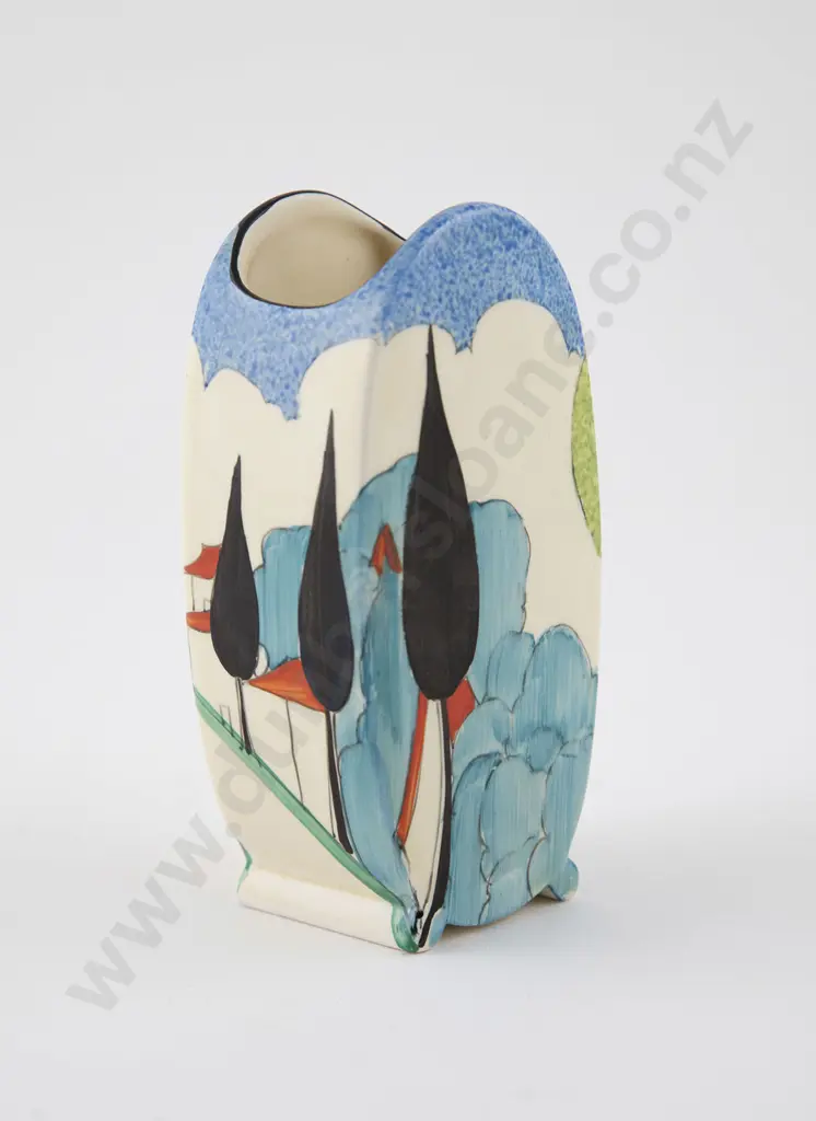 Rare Clarice Cliff Bizarre Ware May Avenue Vase Image 1++