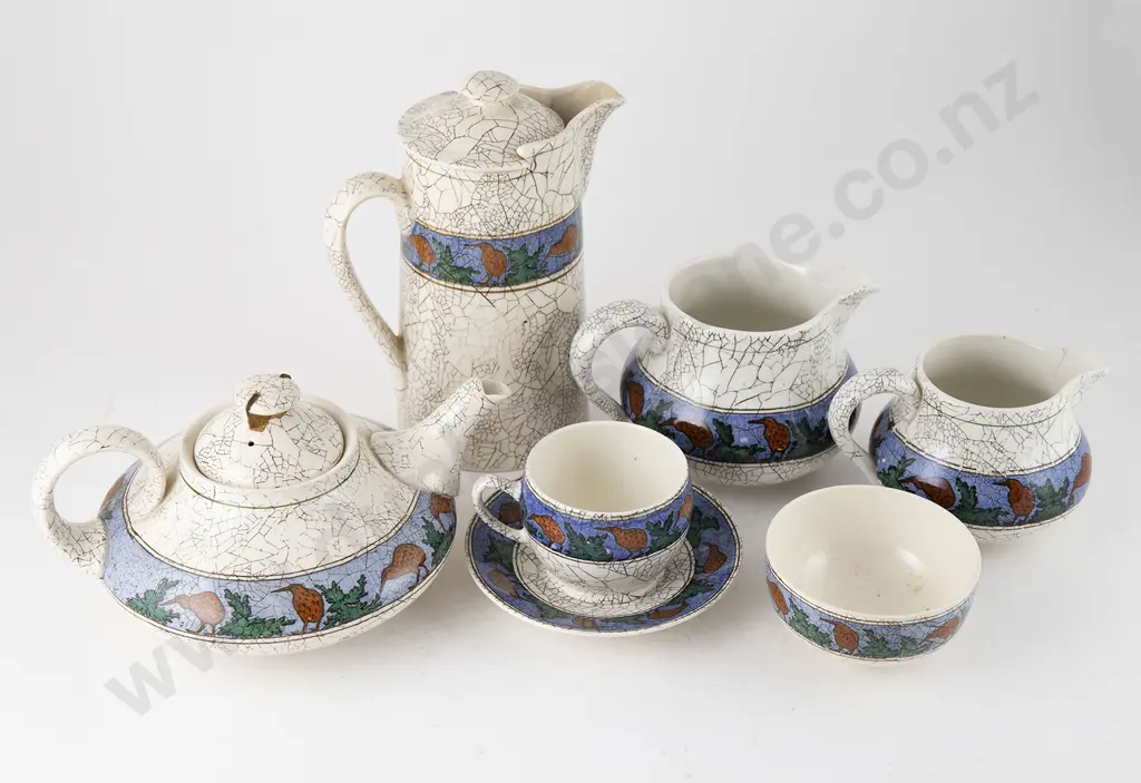 Royal Doulton 'Kiwi" Pattern Part Teaset Image 1++