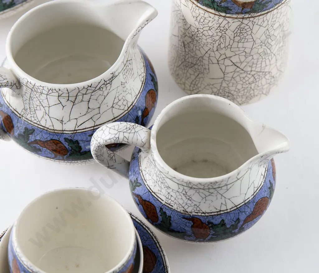 Royal Doulton 'Kiwi" Pattern Part Teaset Image 1++