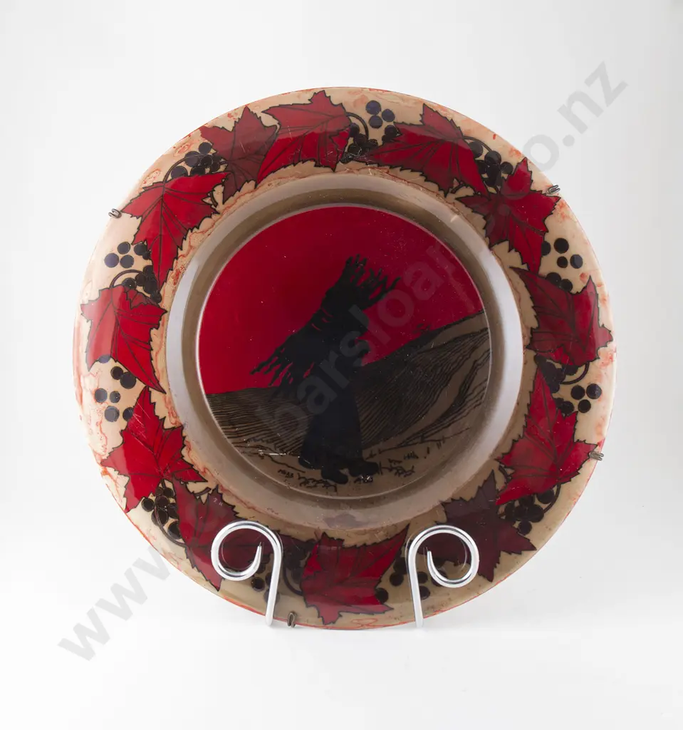 Large Royal Doulton Flambe Wall Charger By Charles Noke Image 1++