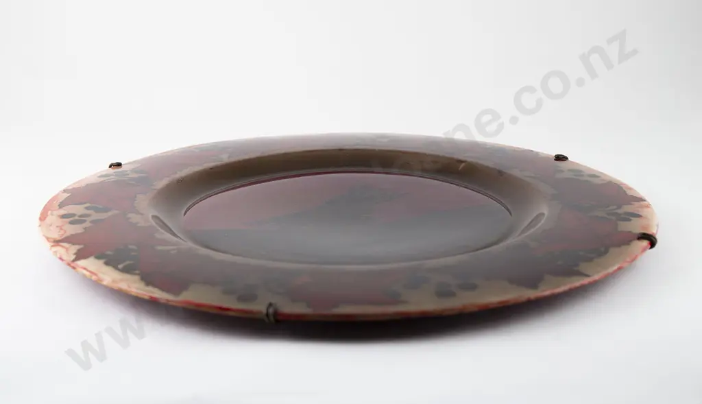 Large Royal Doulton Flambe Wall Charger By Charles Noke Image 1++