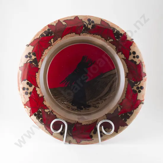 Large Royal Doulton Flambe Wall Charger By Charles Noke