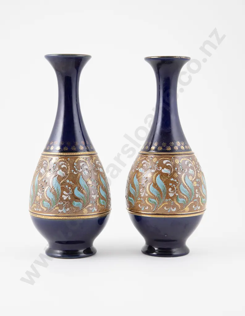 Pair Royal Doulton Slaters Patent Vases Image 1++
