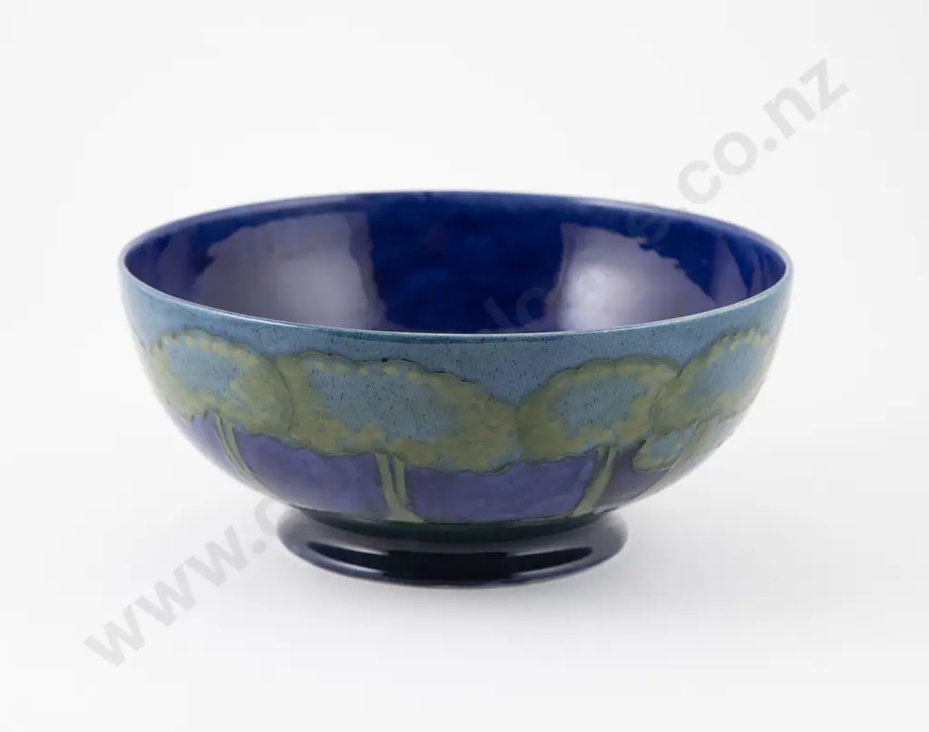 Large Moorcroft Moonlit Blue Pattern Fruit Bowl Image 1++
