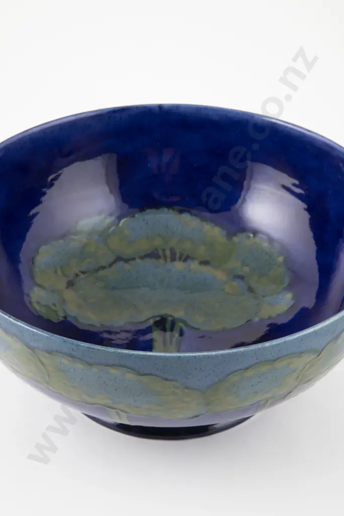 Large Moorcroft Moonlit Blue Pattern Fruit Bowl Image 1++