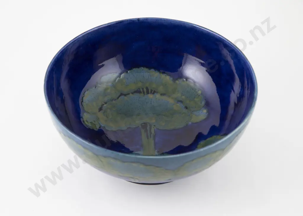 Large Moorcroft Moonlit Blue Pattern Fruit Bowl Image 1++