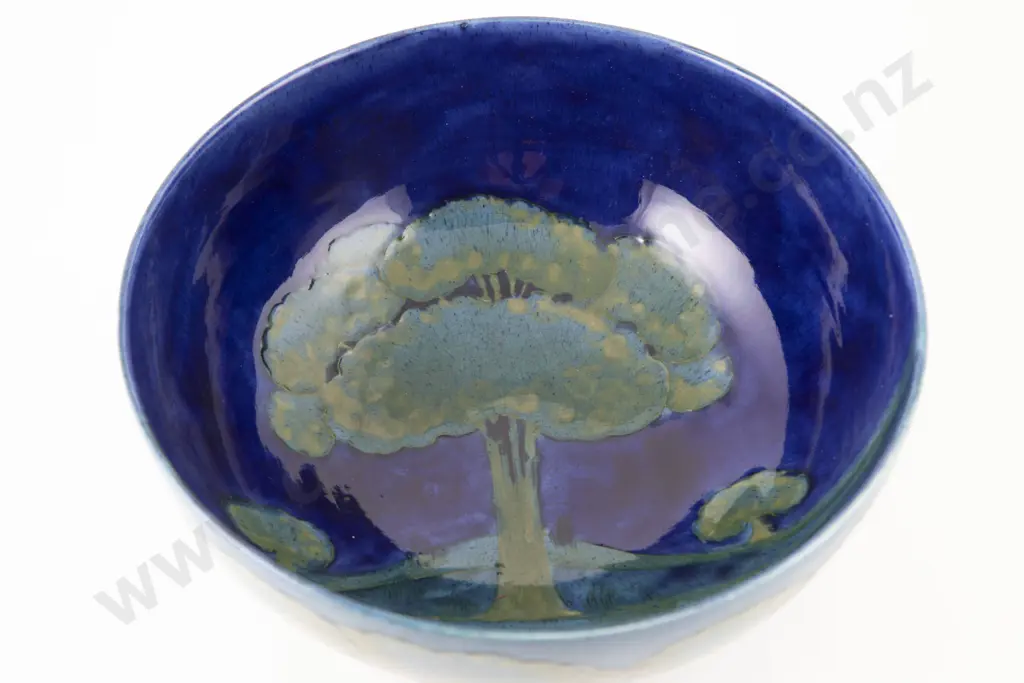 Large Moorcroft Moonlit Blue Pattern Fruit Bowl Image 1++