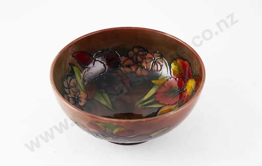 Modern Moorcroft Slipper Orchid Fruit Bowl Image 1++
