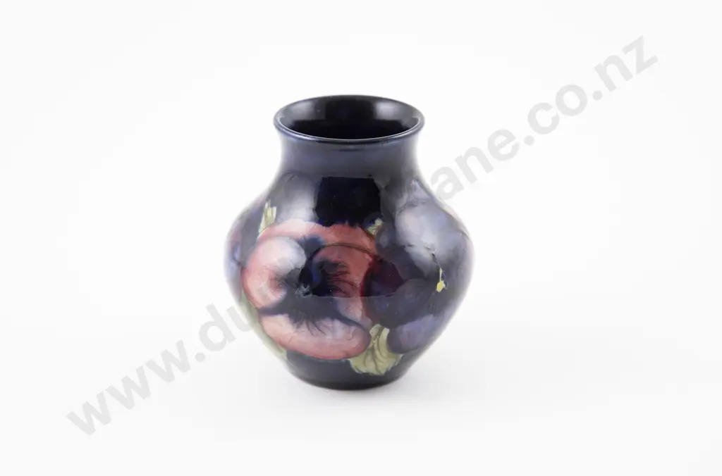 Small Moorcroft Pansy Pattern Vase Image 1++