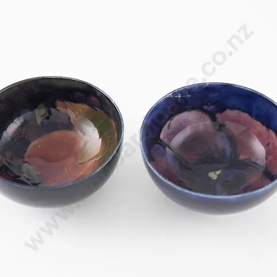 Two Small Footed Moorcroft Bowls