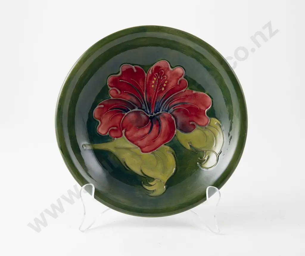 Moorcroft Hibiscus Pattern Limited Edition Plate Image 1++
