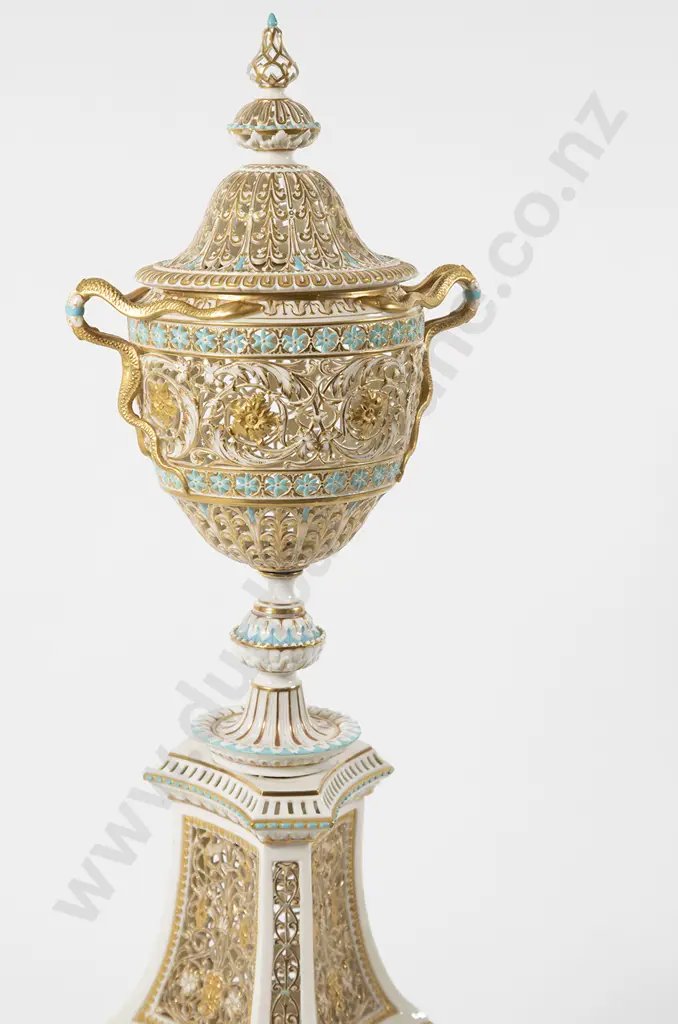 Rare Grainger Worcester Reticulated Exhibition Vase Image 1++