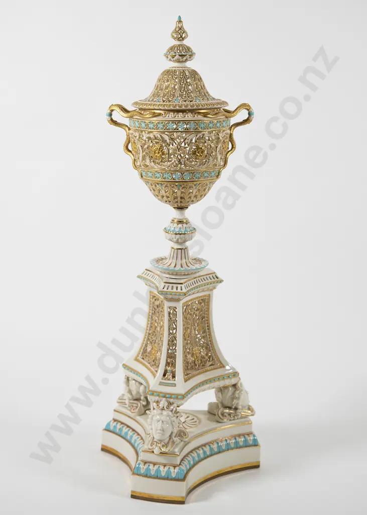 Rare Grainger Worcester Reticulated Exhibition Vase Image 1++