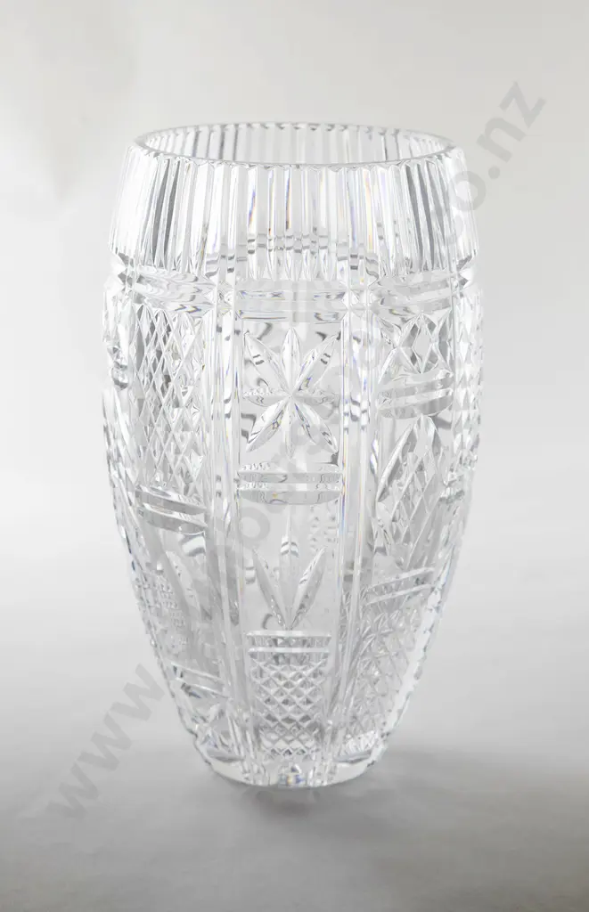 Waterford Crystal American Patchwork Pattern Vase Image 1++
