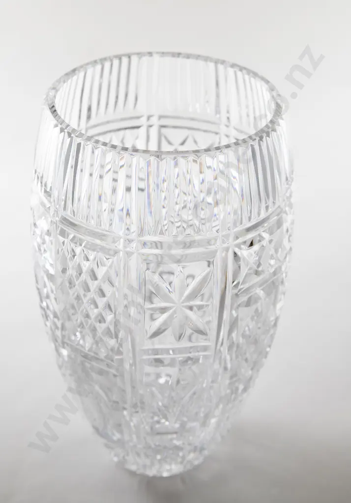 Waterford Crystal American Patchwork Pattern Vase Image 1++