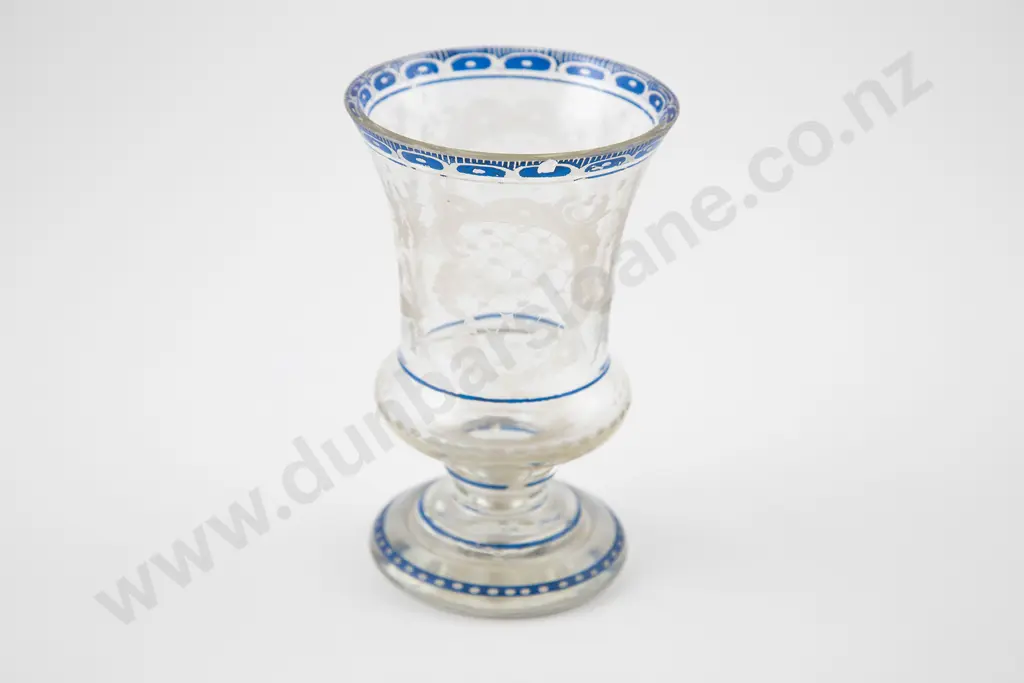 C19th Bohemian Engraved Glass Vase Image 1++