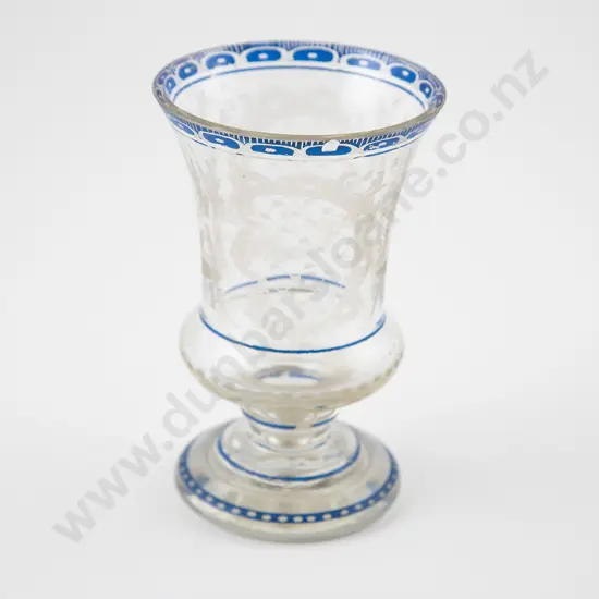 C19th Bohemian Engraved Glass Vase
