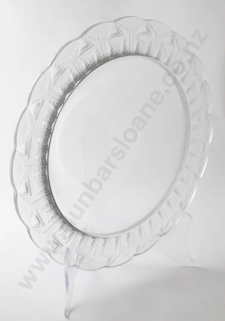 Lalique Clear & Frosted Glass Fruit Bowl Image 1++