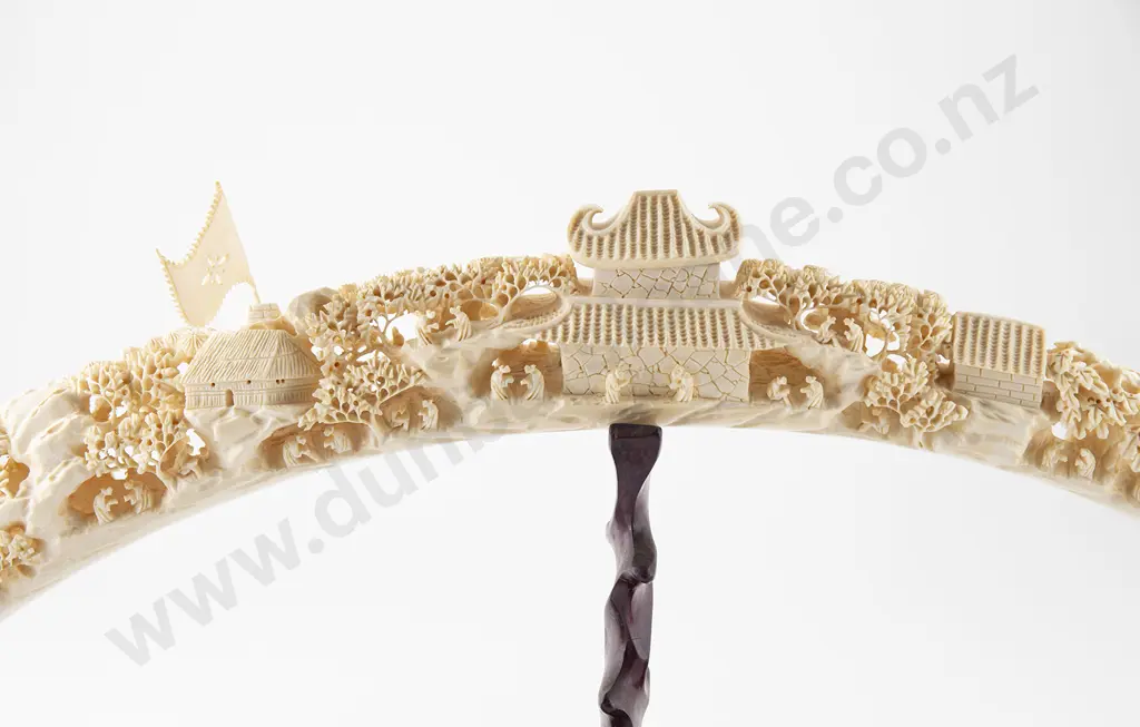 Large Ivory Tusk Bridge on Stand Image 1++