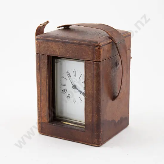Victorian Brass Cased Carriage Clock & Case