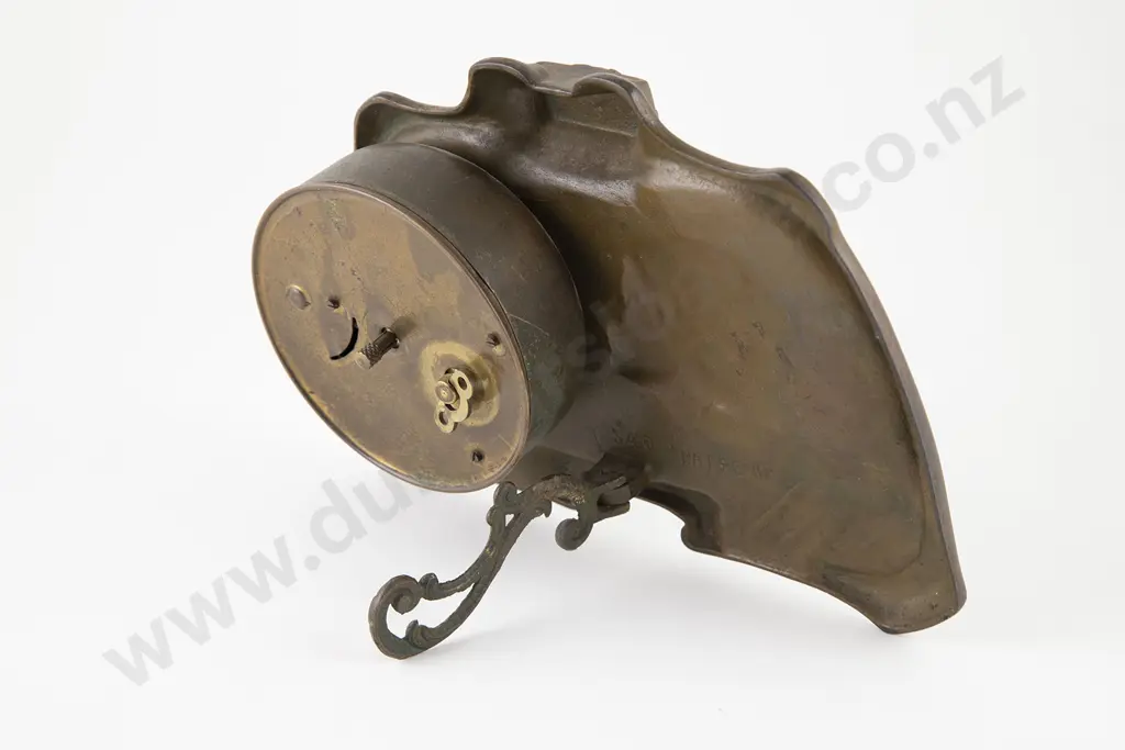 Art Nouveau Cast Brass Mantle Clock Image 1++