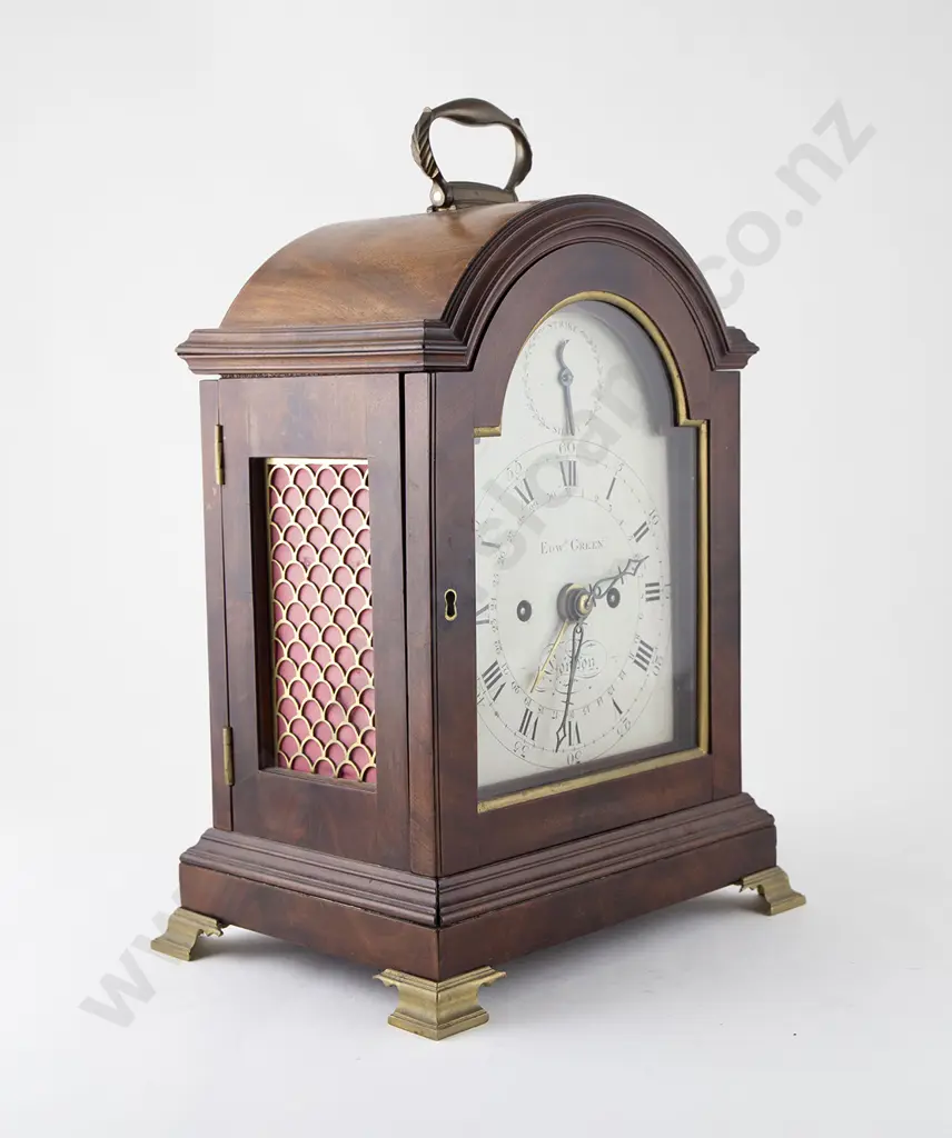 Geo III Mahogany Cased Twin Fusee Bracket Clock by Edward Green Image 1++