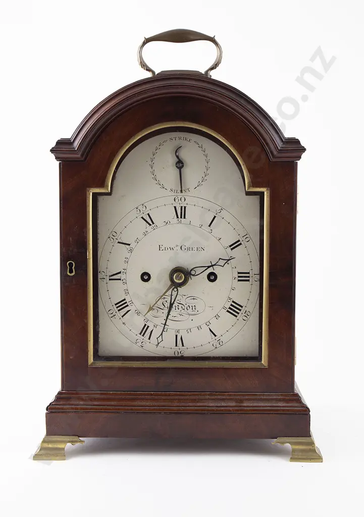 Geo III Mahogany Cased Twin Fusee Bracket Clock by Edward Green Image 1++