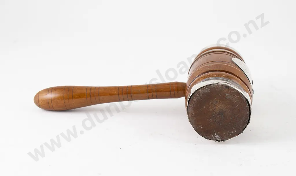 C19th NZ Historical Wellington Cricket Presentation Gavel Image 1++