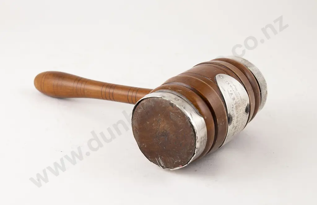 C19th NZ Historical Wellington Cricket Presentation Gavel Image 1++
