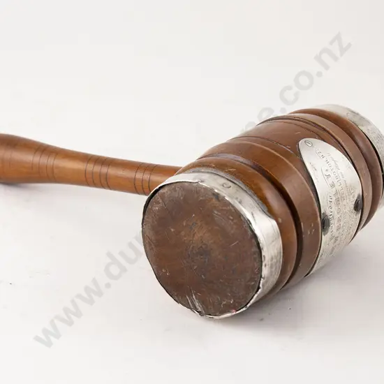 C19th NZ Historical Wellington Cricket Presentation Gavel
