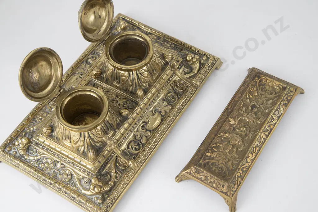 Late C19th Cast Brass Deskstand Image 1++