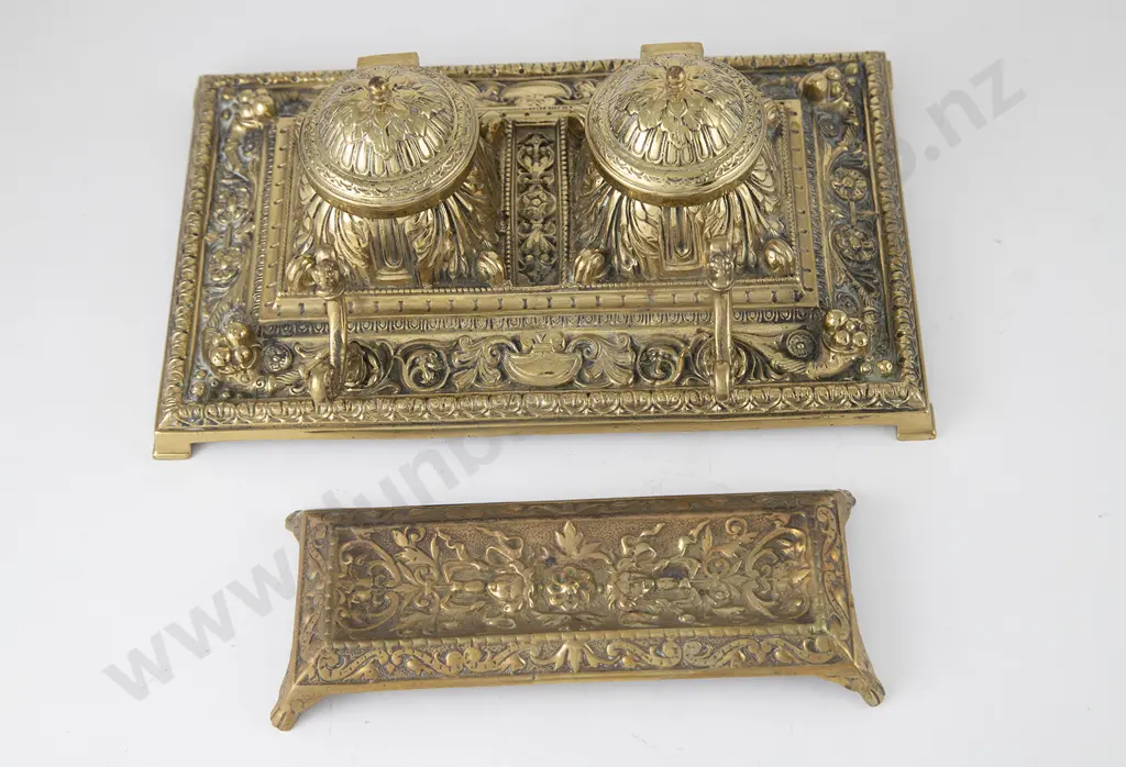 Late C19th Cast Brass Deskstand Image 1++