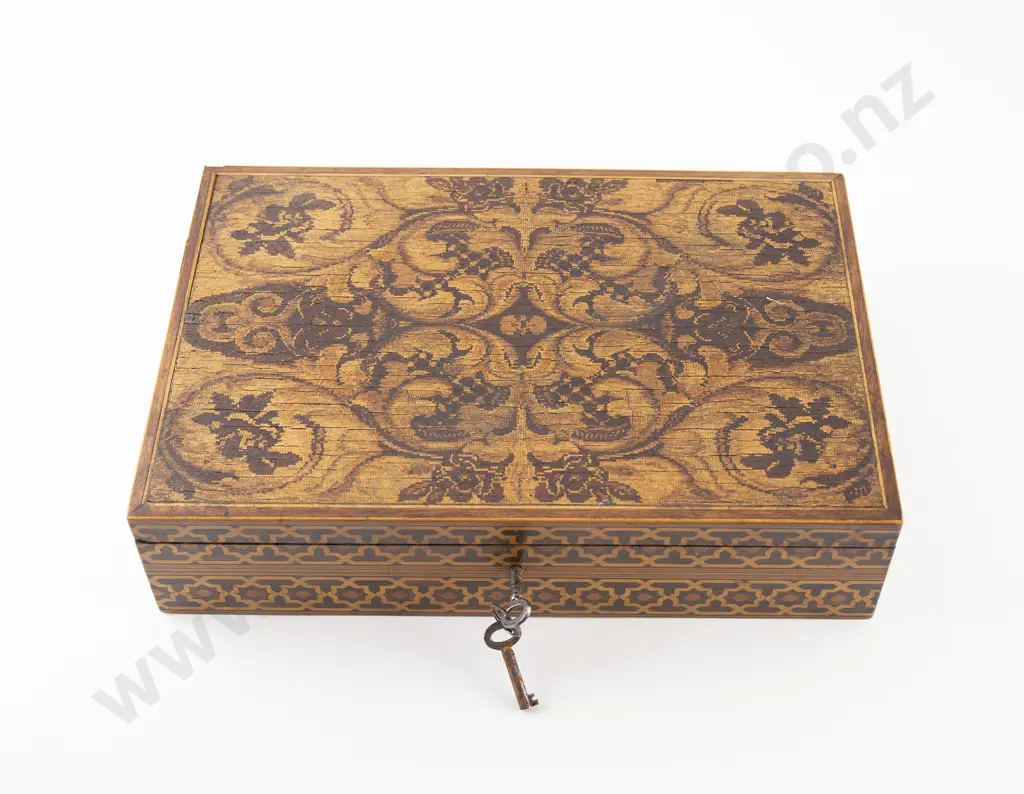 Victorian Tunbridge Ware Work Box Image 1++