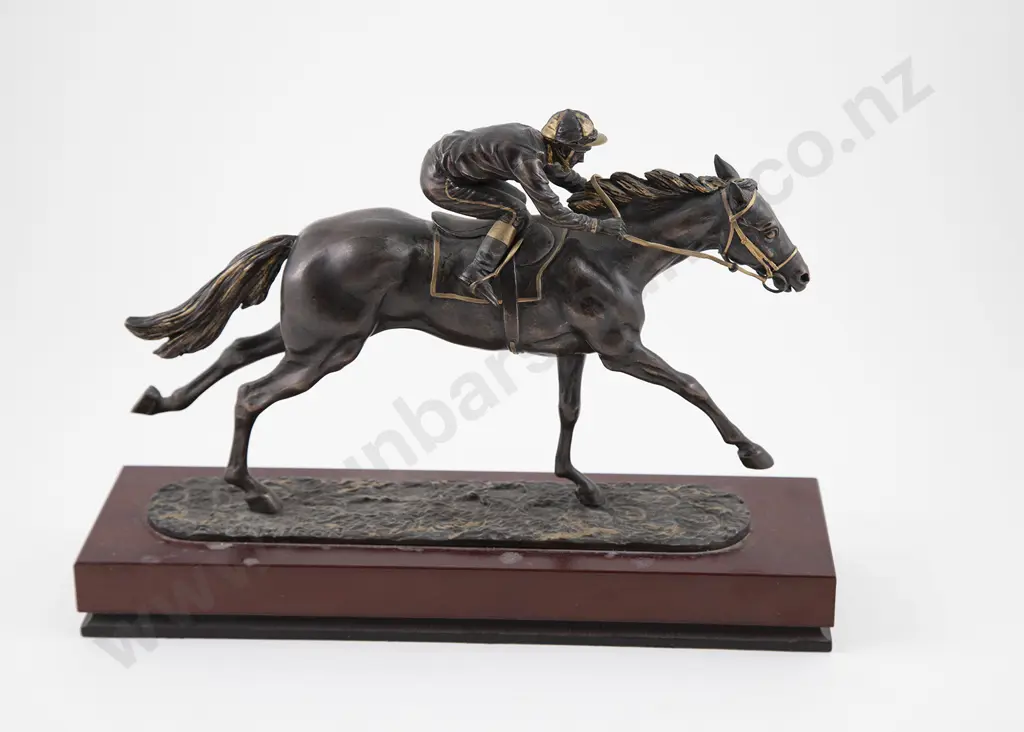 Bronze Racehorse & Jockey by R Cameron Image 1++