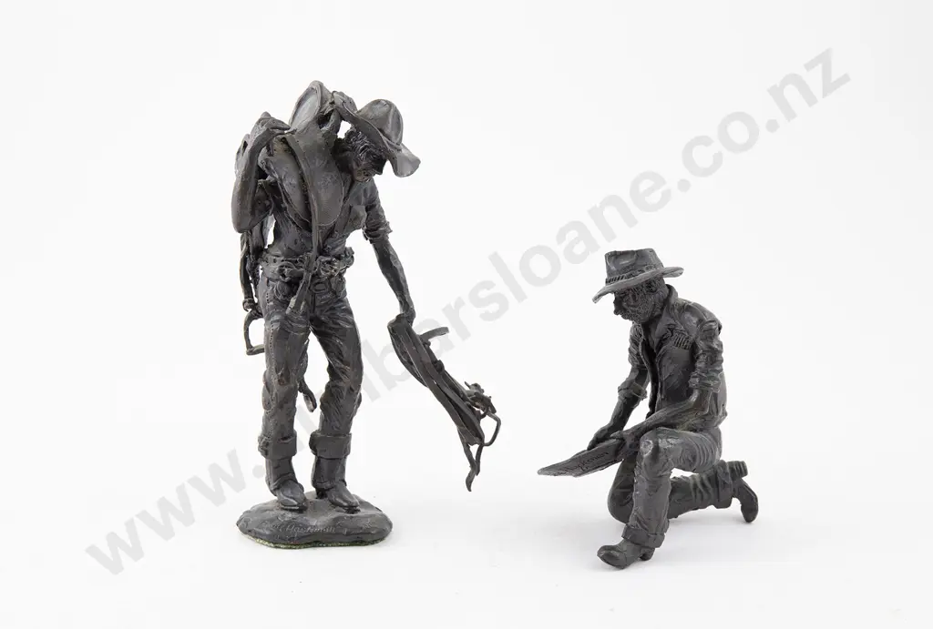 Eddie Hackman (Australian) Two Ltd Edition Bronze Figures Image 1++
