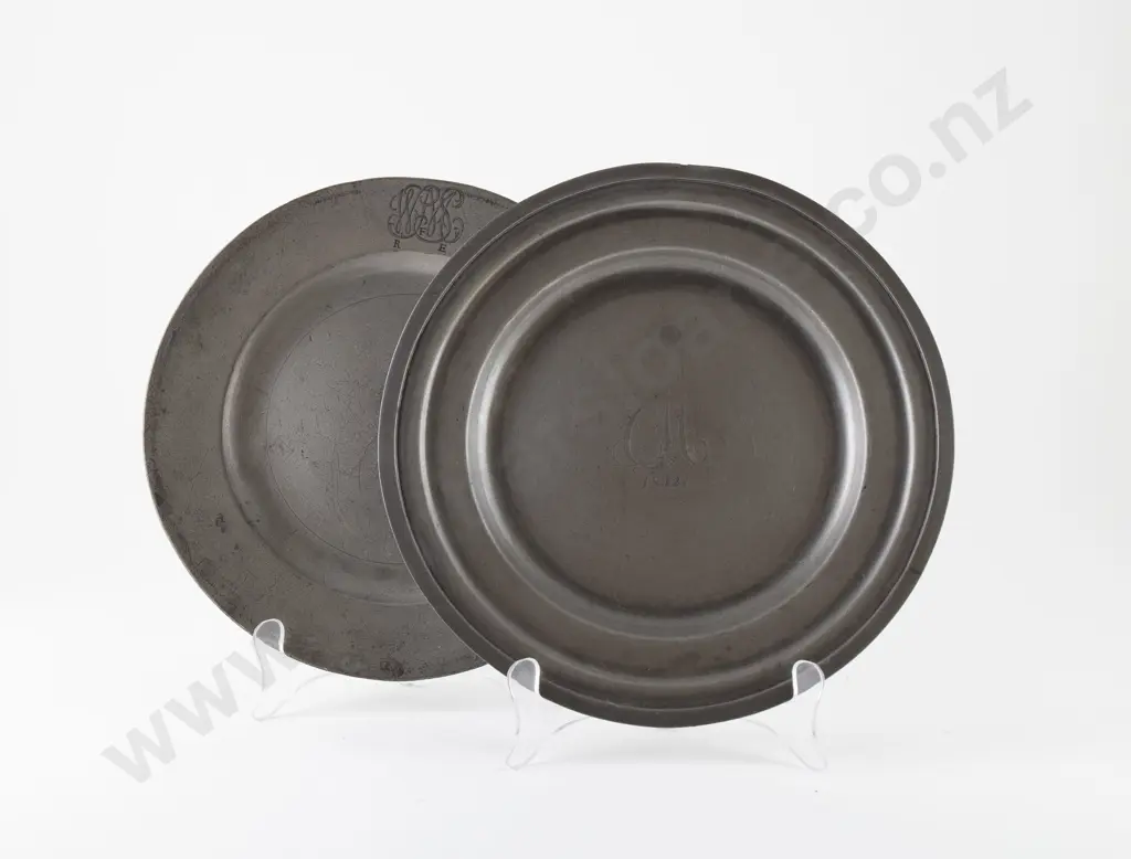Two Geo III Pewter Plates Image 1++